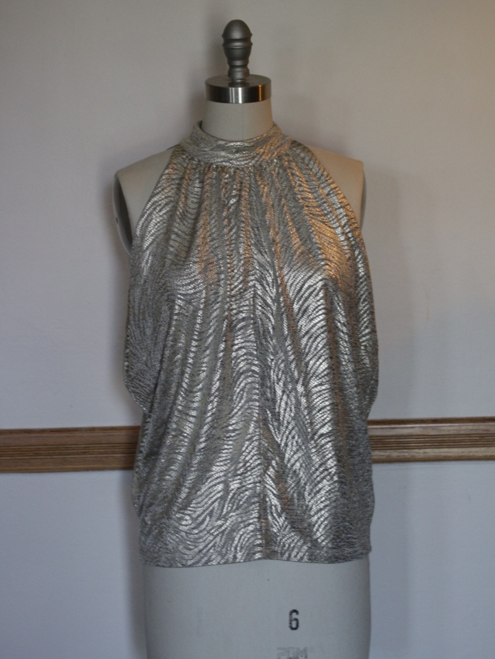 Gold Flowy Anthropologie Top S